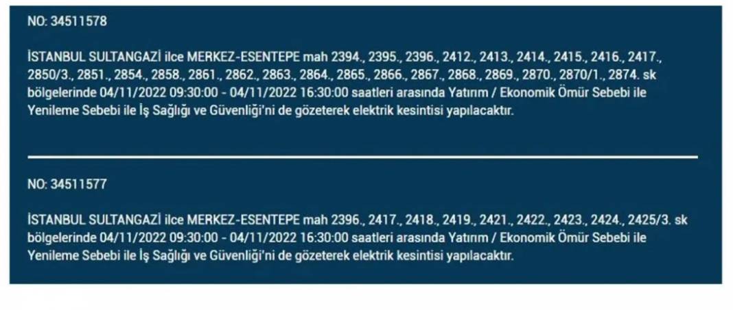 İstanbullular dikkat! 21 ilçede elektrik kesintisi 5